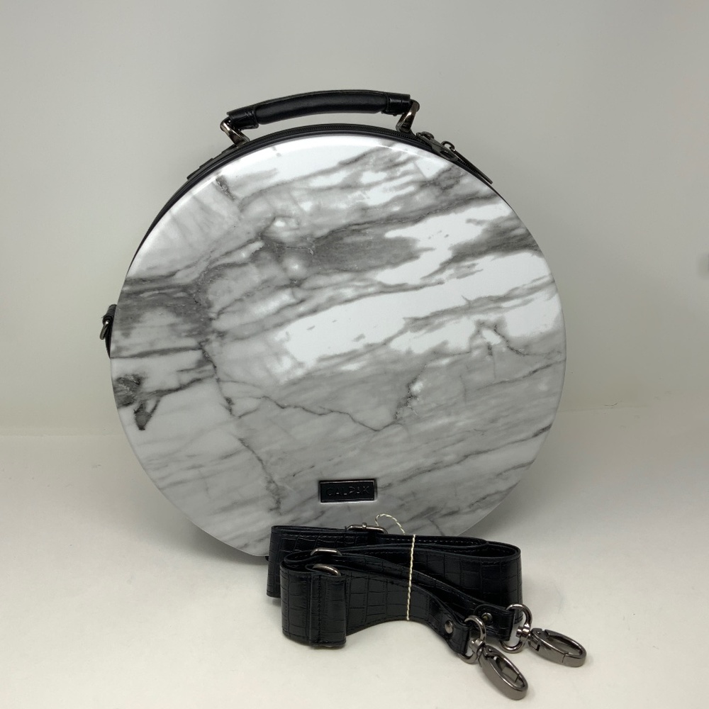 Calpak Baye Small Hat Box Travel Suitcase Marble